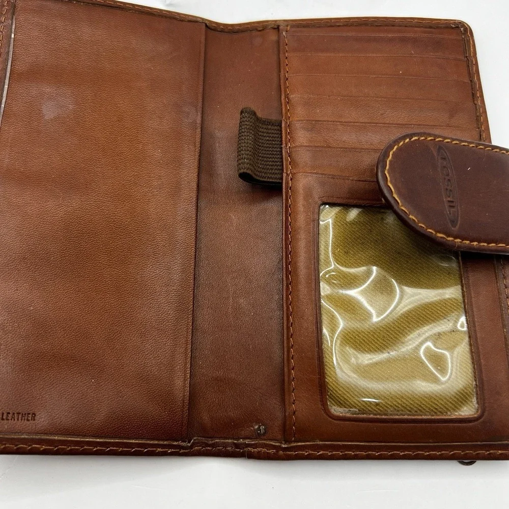 Fossil Wallet Supple Butter soft Leather Brown Slim Wallet 3.5